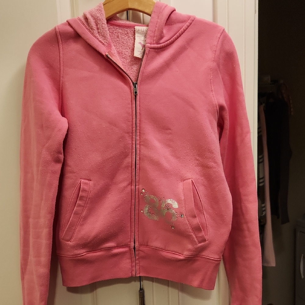 PINK Victoria's Secret Pink Full-Zip Hooded Sweatshirt